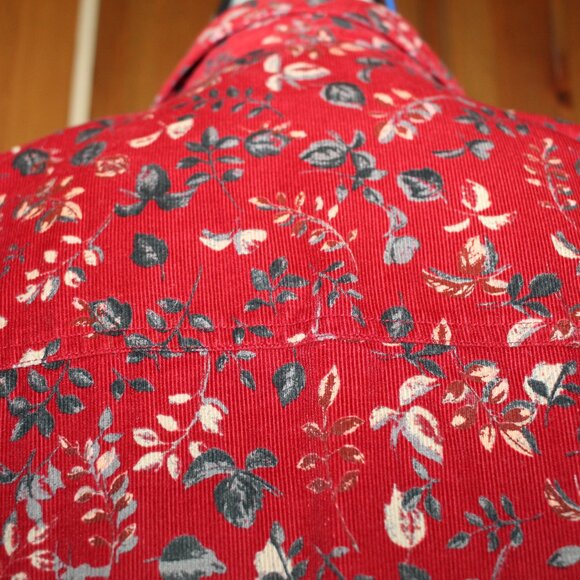 C.J. Banks 100% Cotton Printed Corduroy Shacket in Fall Colors SIze M - Picture 6 of 10